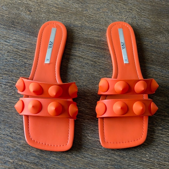 Zara orange sandals - Picture 1 of 3